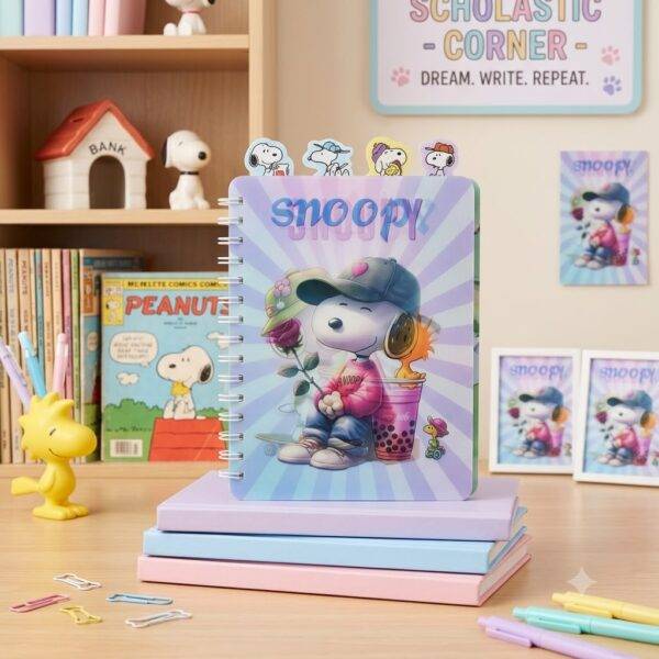 AF-320 - CUADERNO CON DISEÑO 3D x "SNOOPY" (1 PZA)