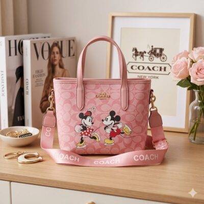 M643-27 - BOLSO DISEÑO "CHERRY, LIPS y MICKEY" x "COACH" (1 PZA)