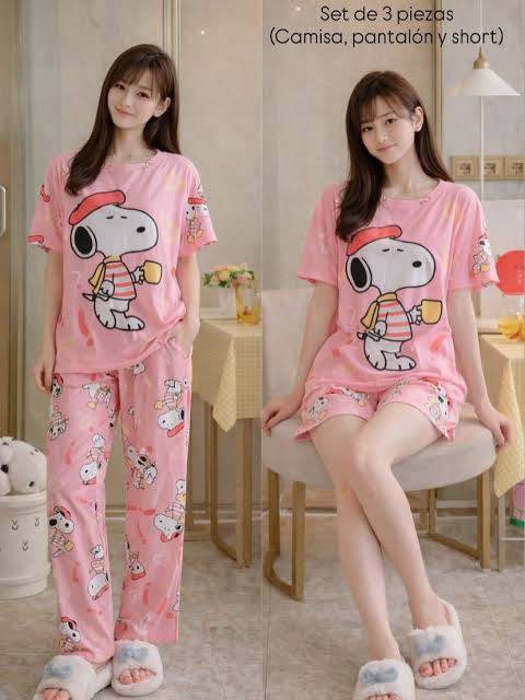 ZZ2176 - PIJAMA x "SNOOPY" JUEGO DE 3 PIEZAS (1 JUEGO)