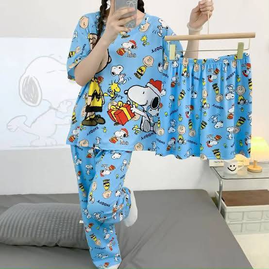 ZZ2176 - PIJAMA x "SNOOPY" JUEGO DE 3 PIEZAS (1 JUEGO)