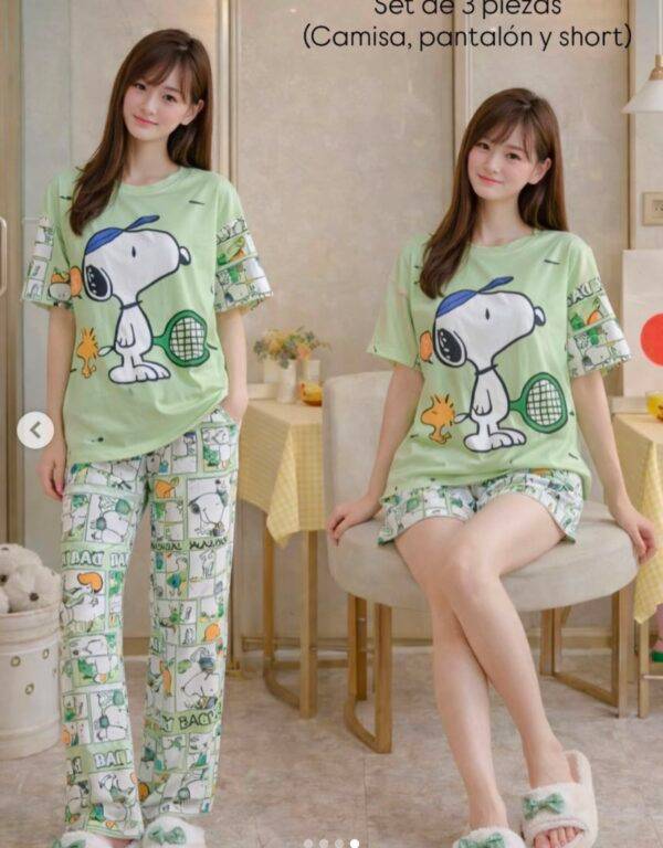 ZZ2176 - PIJAMA x "SNOOPY" JUEGO DE 3 PIEZAS (1 JUEGO)