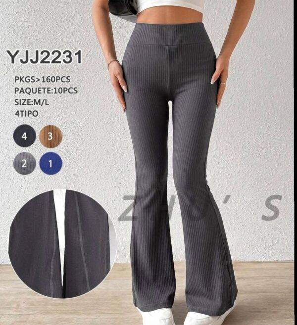 YJJ2231 - LEGGING CANALE ACAMPANADO PARA DAMA (1 PZA)