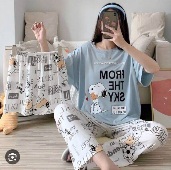 ZZ2176 - PIJAMA x "SNOOPY" JUEGO DE 3 PIEZAS (1 JUEGO)