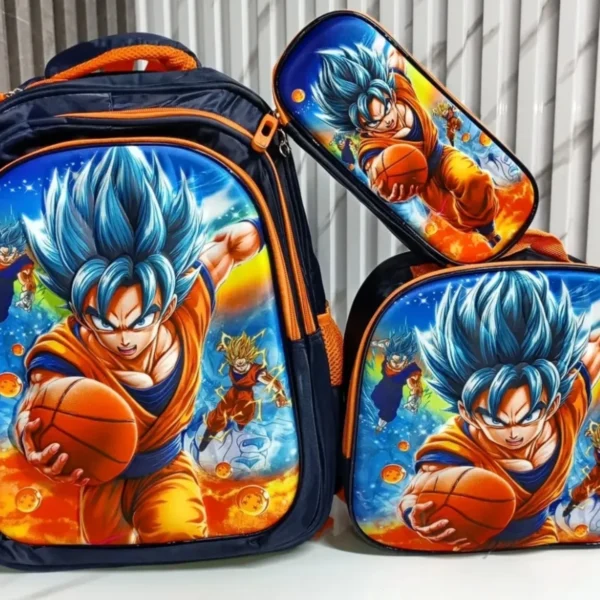 211- TRIO DE MOCHILA ESCOLAR PARA PRIMARIA CON LUZ LED. (1 TRIO)