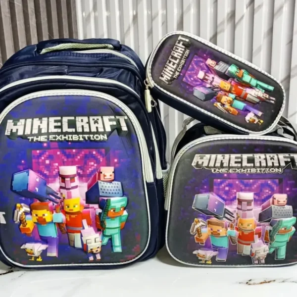 211- TRIO DE MOCHILA ESCOLAR PARA PRIMARIA CON LUZ LED. (1 TRIO)