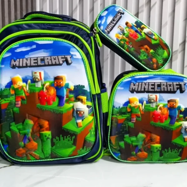 211- TRIO DE MOCHILA ESCOLAR PARA PRIMARIA CON LUZ LED. (1 TRIO)