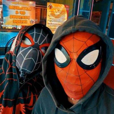 747743955_1336584431985920_5166096705344240102_n LU99348 - MASCARA NEGRA CON MOVIMIENTO x "SPIDER-MAN" CON CAJA (1 PZA)