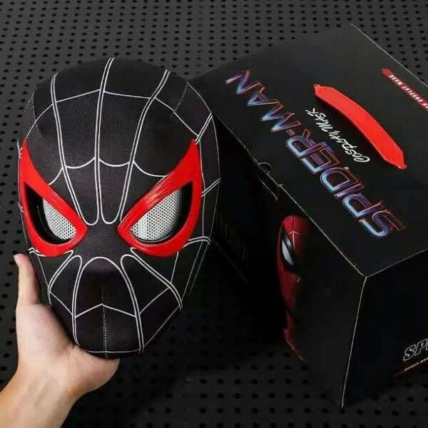 LU99348 - MASCARA NEGRA CON MOVIMIENTO x "SPIDER-MAN" CON CAJA (1 PZA)