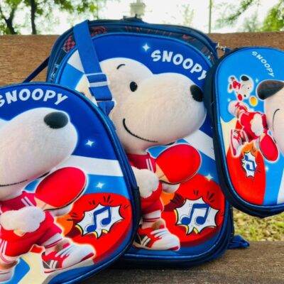 MT-6328- TRIO ESCOLAR DE MOCHILA PARA KINDER CON LUZ LED Y COMPARTIMIENTO PARA CARRITO x "PERSONAJES". (1 TRIO)