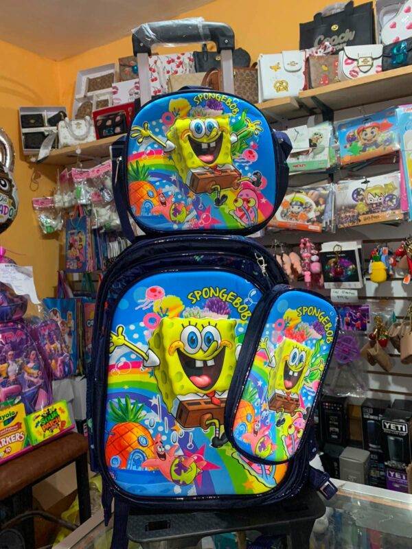 211- TRIO DE MOCHILA ESCOLAR PARA PRIMARIA CON LUZ LED. (1 TRIO)