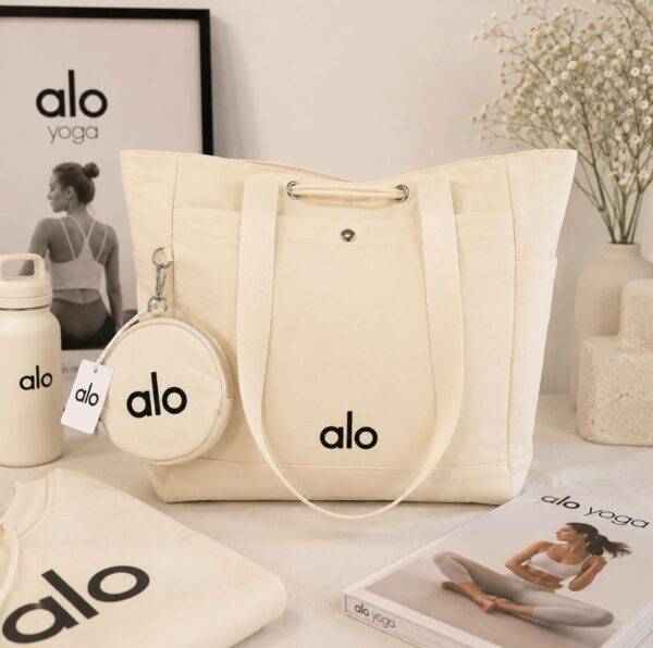 A10- TOTE BAG x "ALO" CON MONEDERO. (1 PZA)