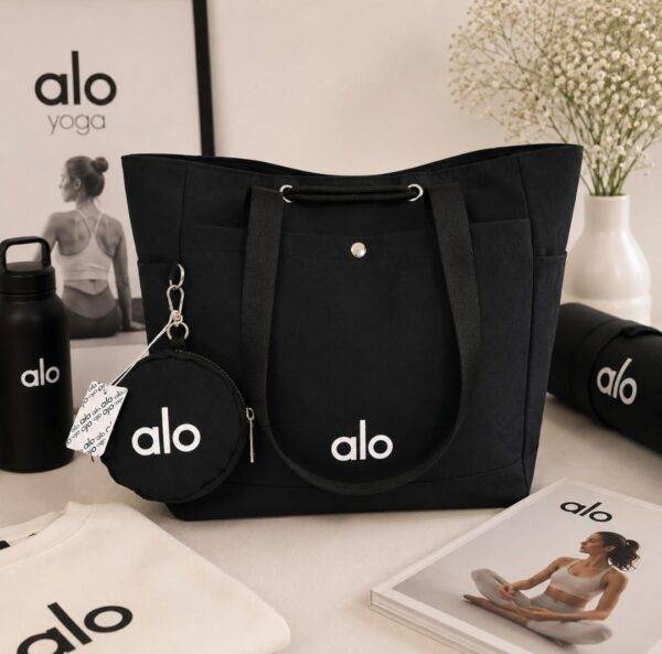 A10- TOTE BAG x "ALO" CON MONEDERO. (1 PZA)