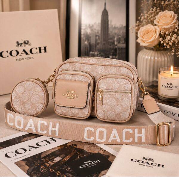 2512-9-CROSSBODY "COACH" CON MONEDERO Y BOLSILLOS DELANTEROS. (1 PZA)