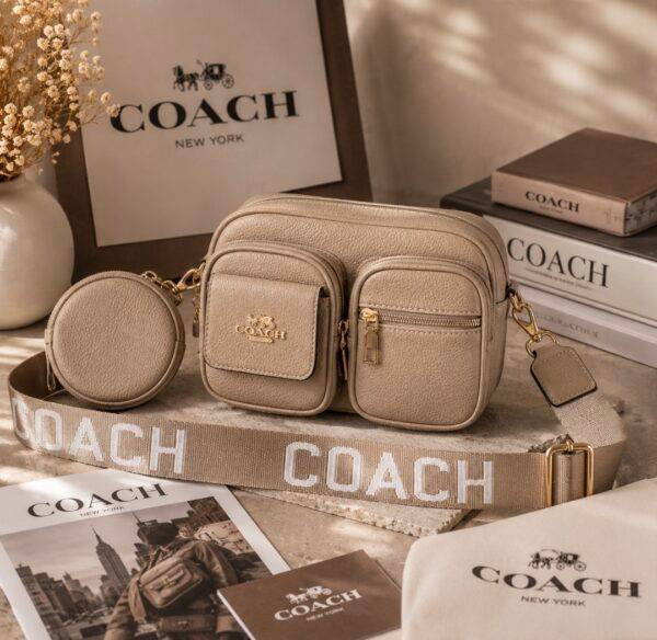 2512-9-CROSSBODY "COACH" CON MONEDERO Y BOLSILLOS DELANTEROS. (1 PZA)