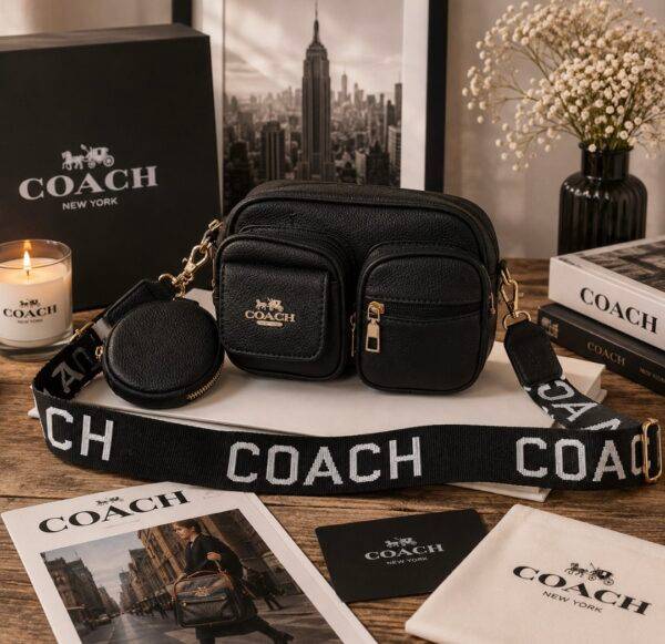 2512-9-CROSSBODY "COACH" CON MONEDERO Y BOLSILLOS DELANTEROS. (1 PZA)