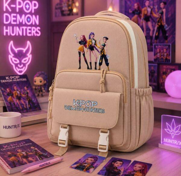 BB1525- MOCHILA ESCOLAR PREMIUM x "DEMON HUNTERS". (1 PZA)