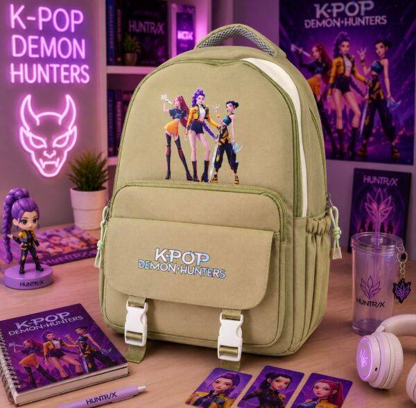 BB1525- MOCHILA ESCOLAR PREMIUM x "DEMON HUNTERS". (1 PZA)