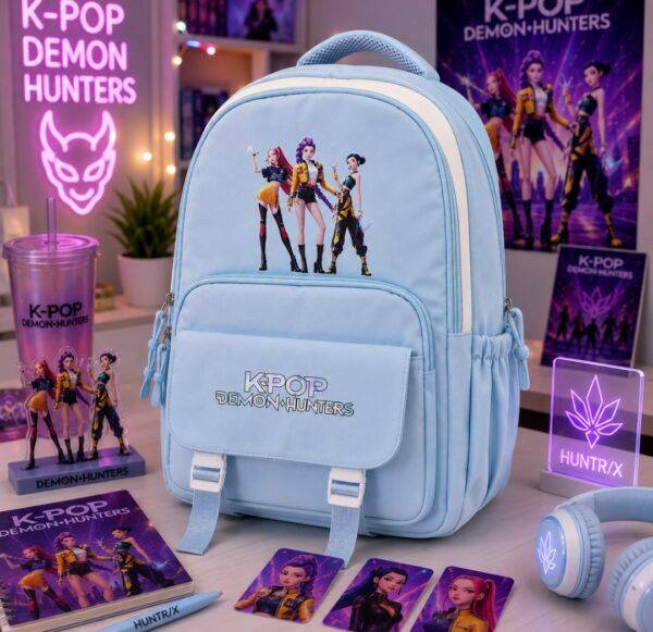 BB1525- MOCHILA ESCOLAR PREMIUM x "DEMON HUNTERS". (1 PZA)