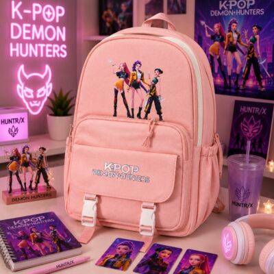 BB1525- MOCHILA ESCOLAR PREMIUM x "DEMON HUNTERS". (1 PZA)