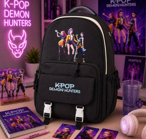 BB1525- MOCHILA ESCOLAR PREMIUM x "DEMON HUNTERS". (1 PZA)