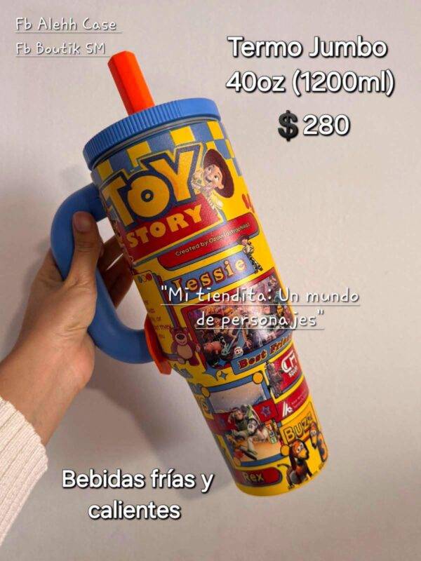 LU99399 - TERMO CON AGARRADERA x "TOY STORY y SPIDER-MAN" (1 PZA)