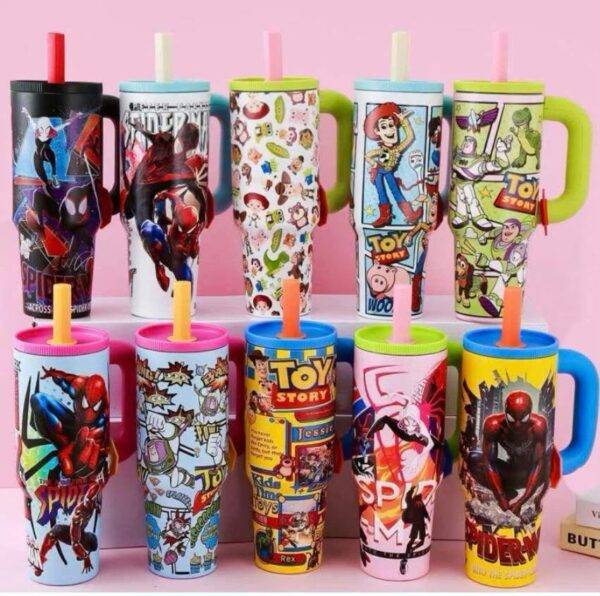 LU99399 - TERMO CON AGARRADERA x "TOY STORY y SPIDER-MAN" (1 PZA)