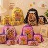 31625 - TRIO ESCOLAR DE MOCHILA PARA PRIMARIA CON LUZ LED y COMPARTIMENTO PARA CARRITO x "CAPIBARA" (1 TRIO)