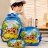 31625 - TRIO ESCOLAR DE MOCHILA PARA PRIMARIA CON LUZ LED y COMPARTIMENTO PARA CARRITO x "CAPIBARA" (1 TRIO)