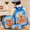 31625 - TRIO ESCOLAR DE MOCHILA PARA PRIMARIA CON LUZ LED y COMPARTIMENTO PARA CARRITO x "CAPIBARA" (1 TRIO)