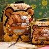 31625 - TRIO ESCOLAR DE MOCHILA PARA PRIMARIA CON LUZ LED y COMPARTIMENTO PARA CARRITO x "CAPIBARA" (1 TRIO)