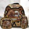 31625 - TRIO ESCOLAR DE MOCHILA PARA PRIMARIA CON LUZ LED y COMPARTIMENTO PARA CARRITO x "CAPIBARA" (1 TRIO)
