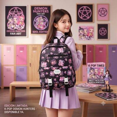 BB1503 - MOCHILA KAWAII x "DEMON HUNTERS" (1 PZA)