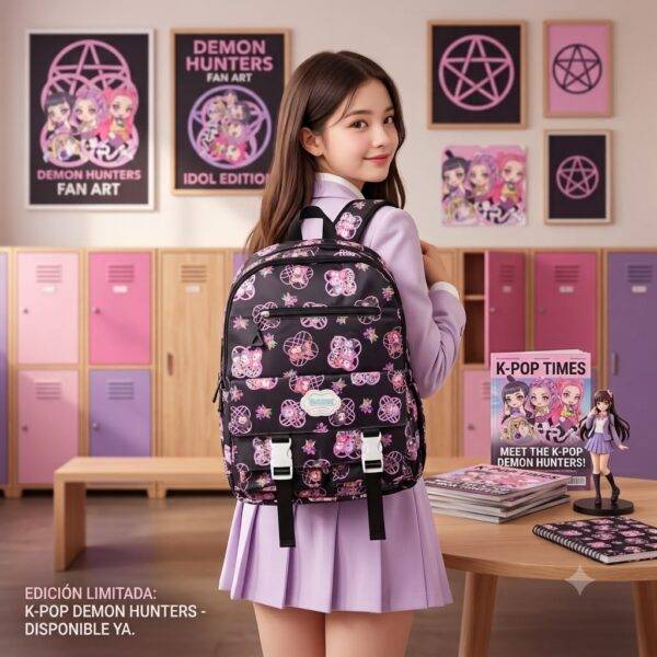 BB1503 - MOCHILA KAWAII x "DEMON HUNTERS" (1 PZA)