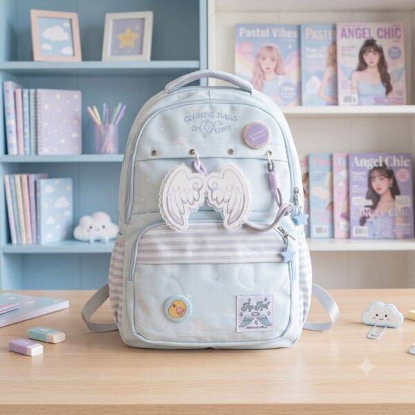 30204 - MOCHILA JUVENIL "ANGELICAL" CON ACCESORIOS (1 PZA)