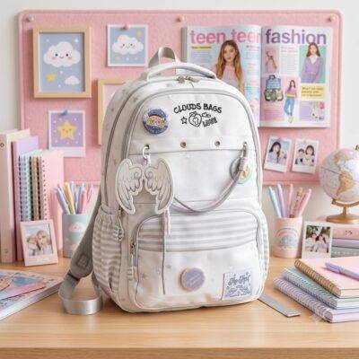 30204 - MOCHILA JUVENIL "ANGELICAL" CON ACCESORIOS (1 PZA)