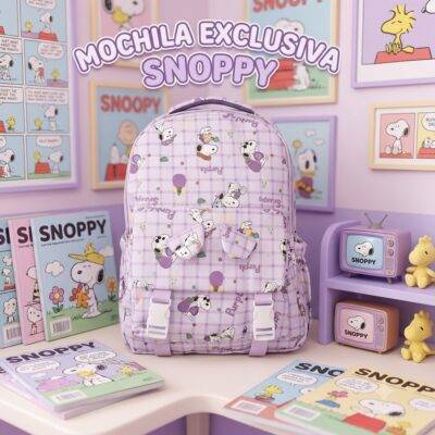 1785706479045~2 BB1515- MOCHILA ESCOLAR PREMIUM x "SNOPPY". (1 PZA)