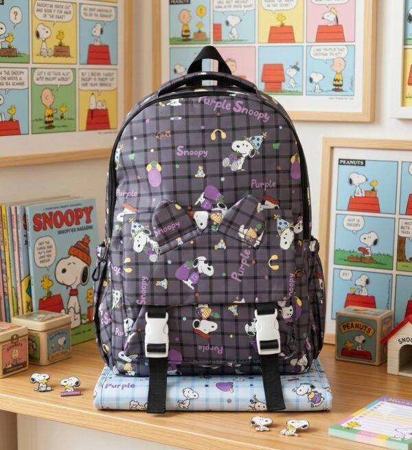 BB1515- MOCHILA ESCOLAR PREMIUM  x "SNOPPY". (1 PZA)