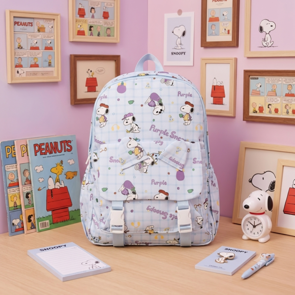 BB1515- MOCHILA ESCOLAR PREMIUM  x "SNOPPY". (1 PZA)