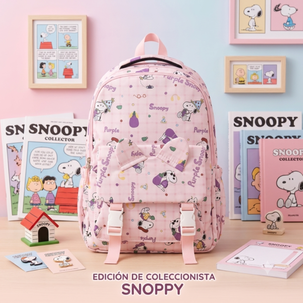 BB1515- MOCHILA ESCOLAR PREMIUM  x "SNOPPY". (1 PZA)