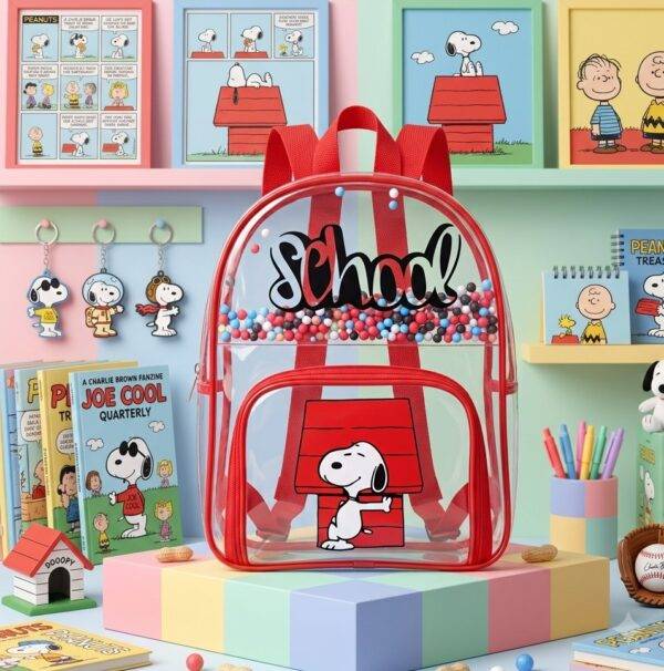 S900- MOCHILA TRANSPARENTE PARA KINDER x "PERSONAJES". (1 PZA)