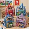 S900- MOCHILA TRANSPARENTE PARA KINDER x "PERSONAJES". (1 PZA)