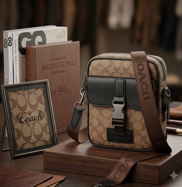 8799- CROSSBODY DE CABALLERO PREMIUM x "COACH". (1 PZA)