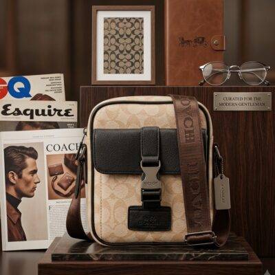 8799- CROSSBODY DE CABALLERO PREMIUM x "COACH". (1 PZA)