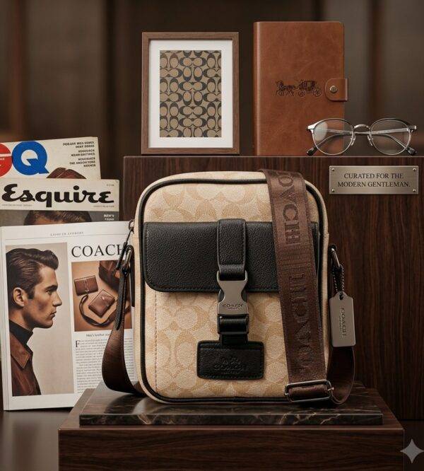 8799- CROSSBODY DE CABALLERO PREMIUM x "COACH". (1 PZA)