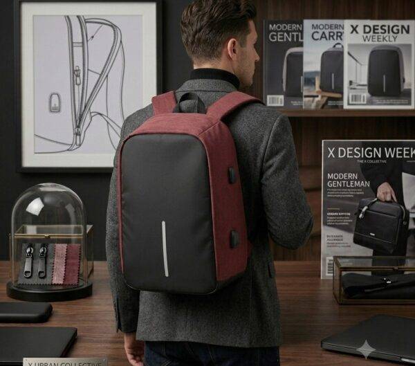 GC-1705- MOCHILA "ANTIROBO" IMPERMEABLE PARA CABALLERO. (1 PZA)