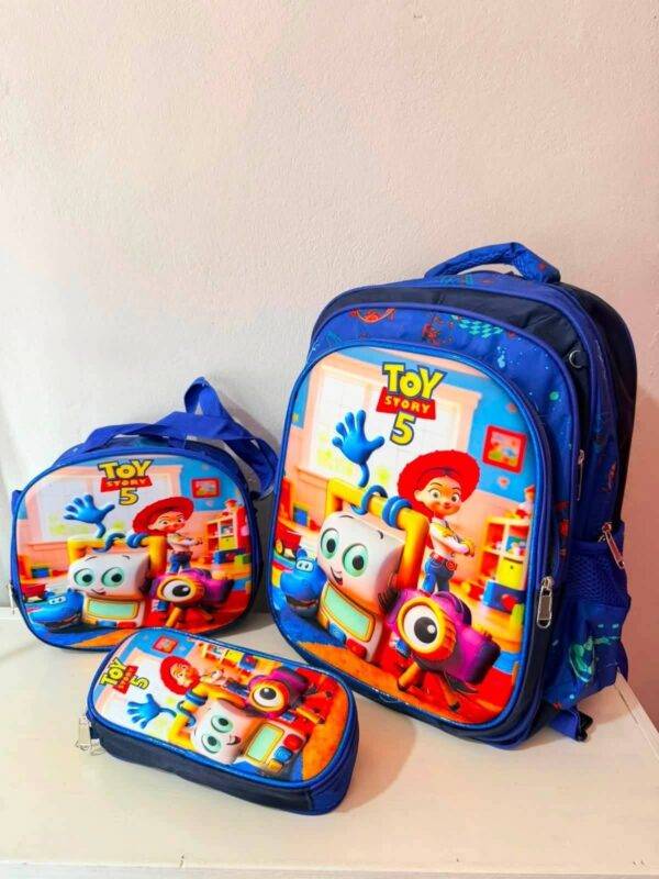 1012-1- TRIO DE MOCHILA ESCOLAR PARA PRIMARIA CON LUZ LED. (1 TRIO)