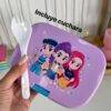 H951L-4- BOX LUNCH CON VASO Y TENEDOR x "PERSONAJES". (1 PZA)