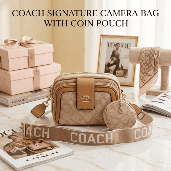 2512-10 - BOLSO CON BROCHE Y MONEDERO x "COACH" (1 PZA)