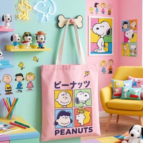 BB2337 - TOTE BAG x "SNOOPY" POR DECENA (10 PIEZAS)
