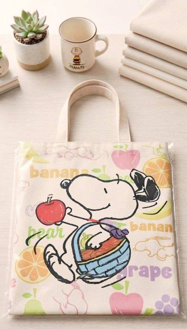 BB2337 - TOTE BAG x "SNOOPY" POR DECENA (10 PIEZAS)